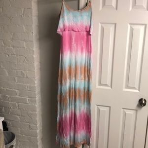 Pastel Tie-Dye Maxi Dress